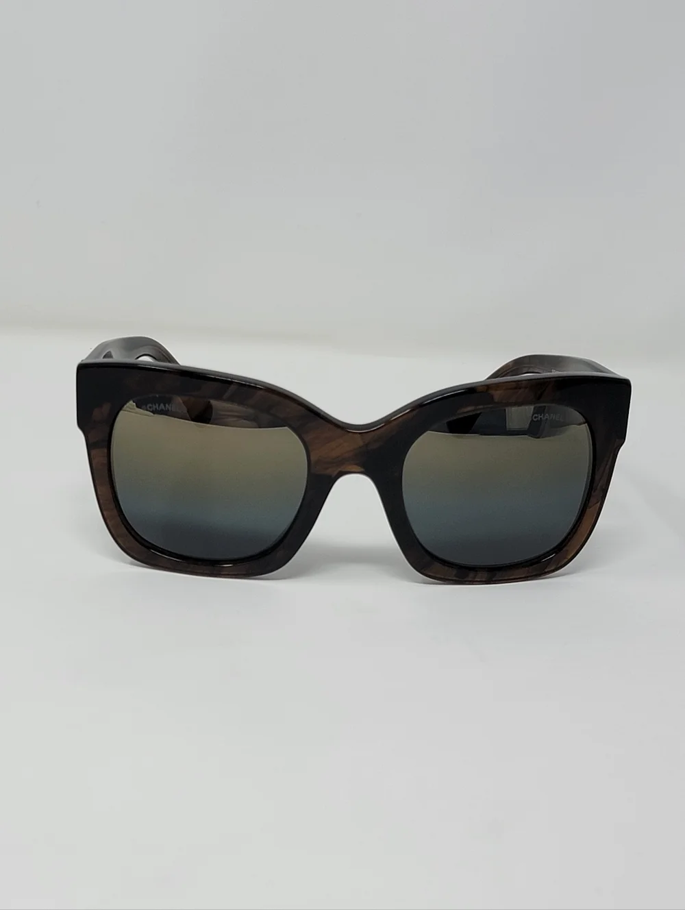 Chanel Interlocking CC Logo Square Tortoise Sunglasses 53□23 140 - Picture 1 of 10